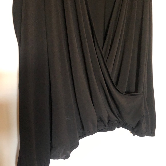 Sparkly Cold-Shoulder Wrap Front Blouse - Picture 5 of 7